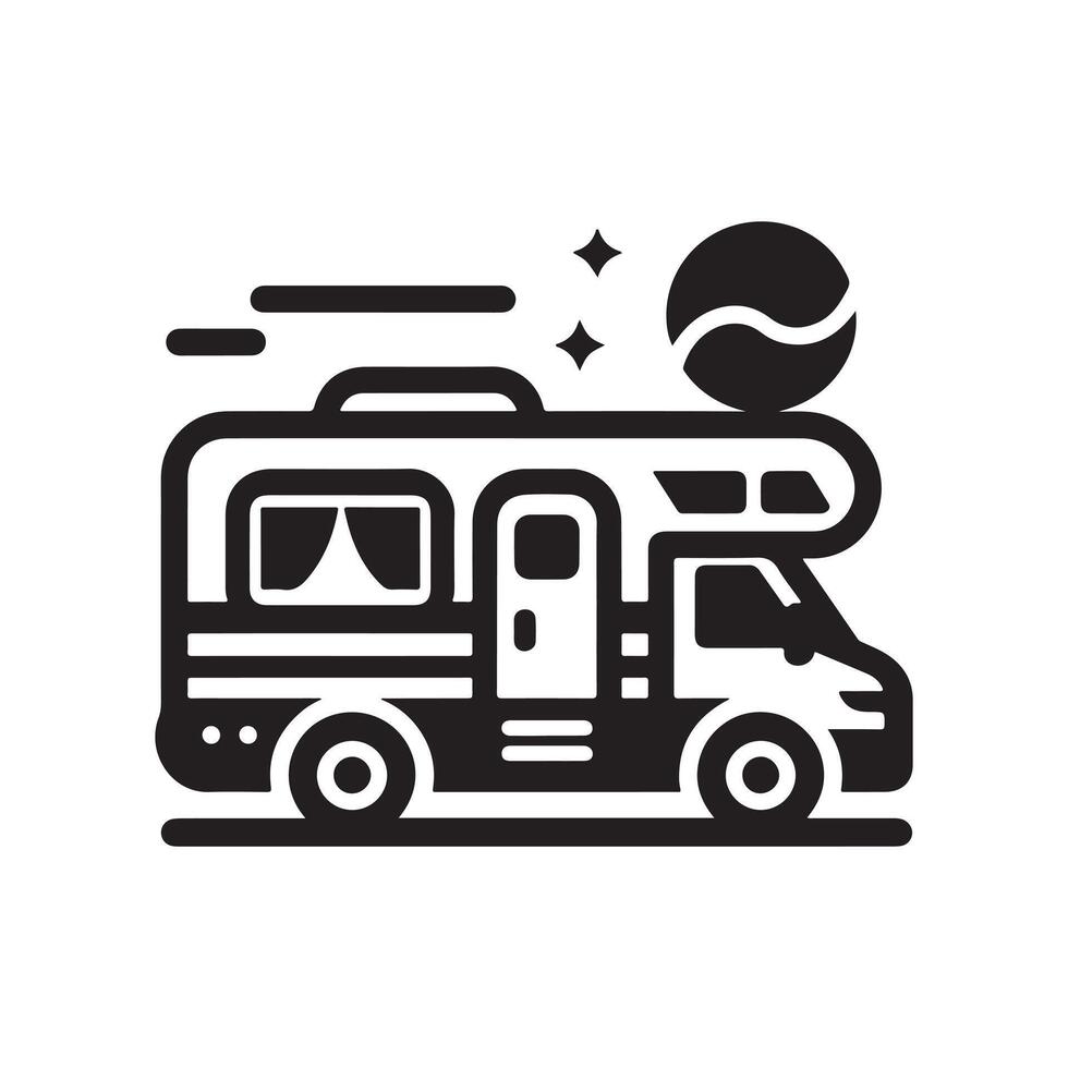 Versatile Motorhome Silhouette Vectors for Digital and Print Projects