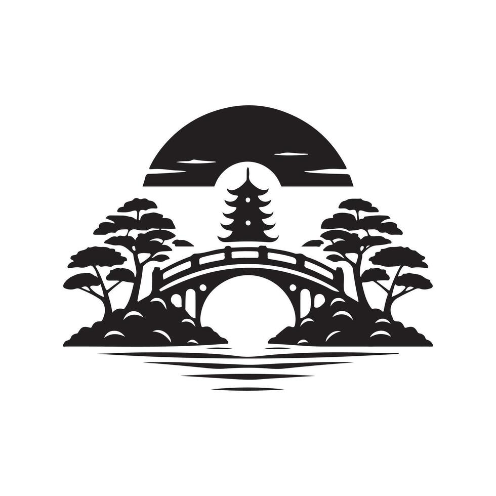 High-Quality Over Bridge Silhouette Vectors for Print Media and Websites