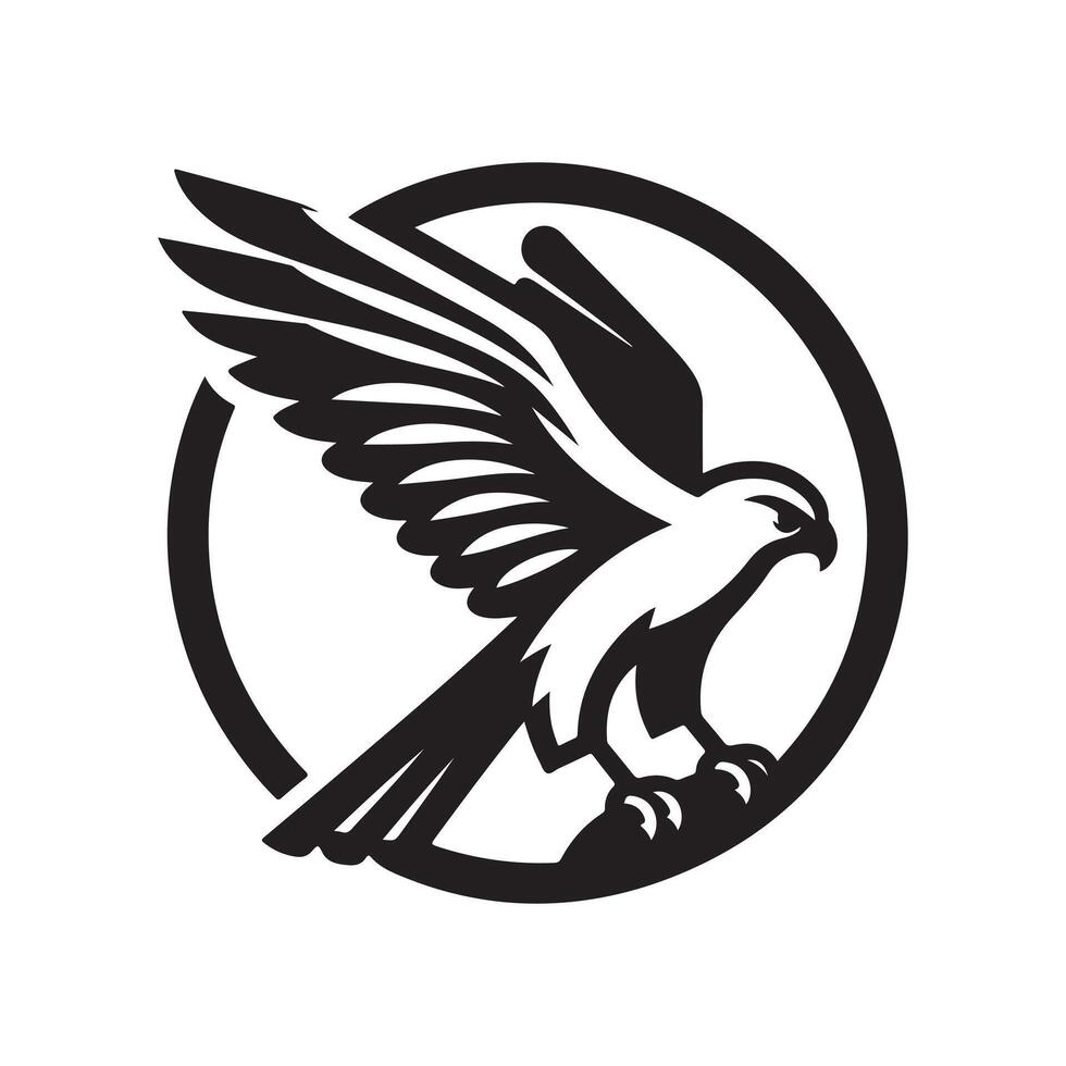 Versatile Eurasian Goshawk Silhouette Vectors for Digital Media Use