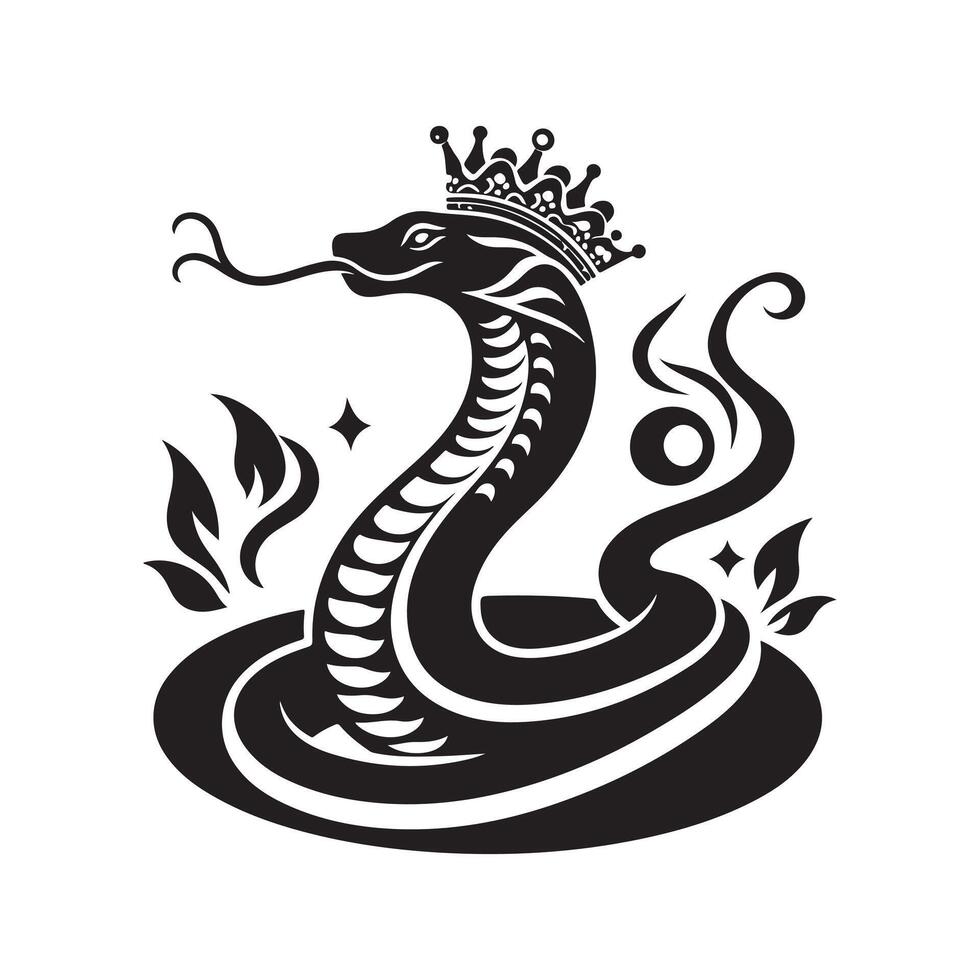 Professional King Cobra Silhouette Vectors for Graphic Design