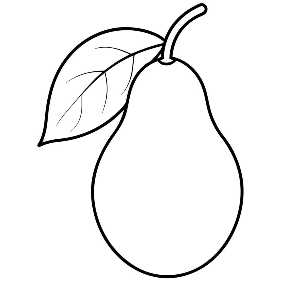Coloring page line art Sapodilla illustration vector