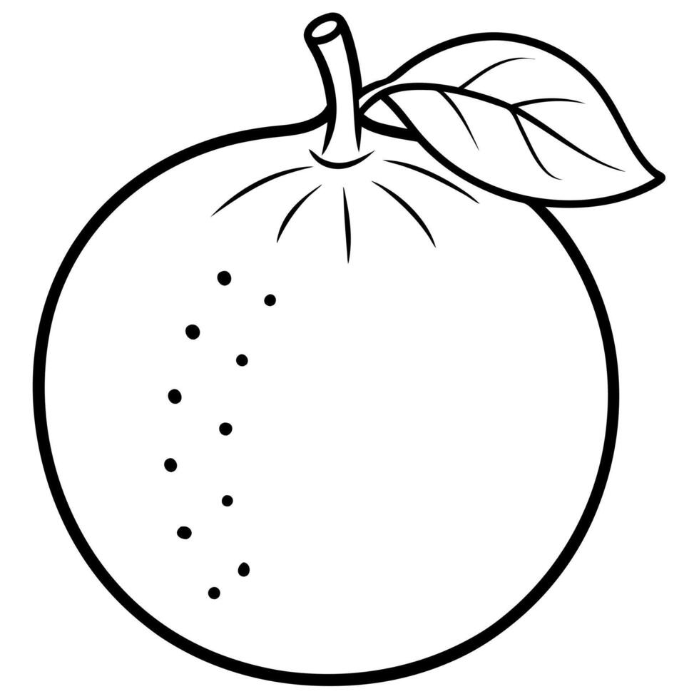 Coloring page line art ugli fruit vector