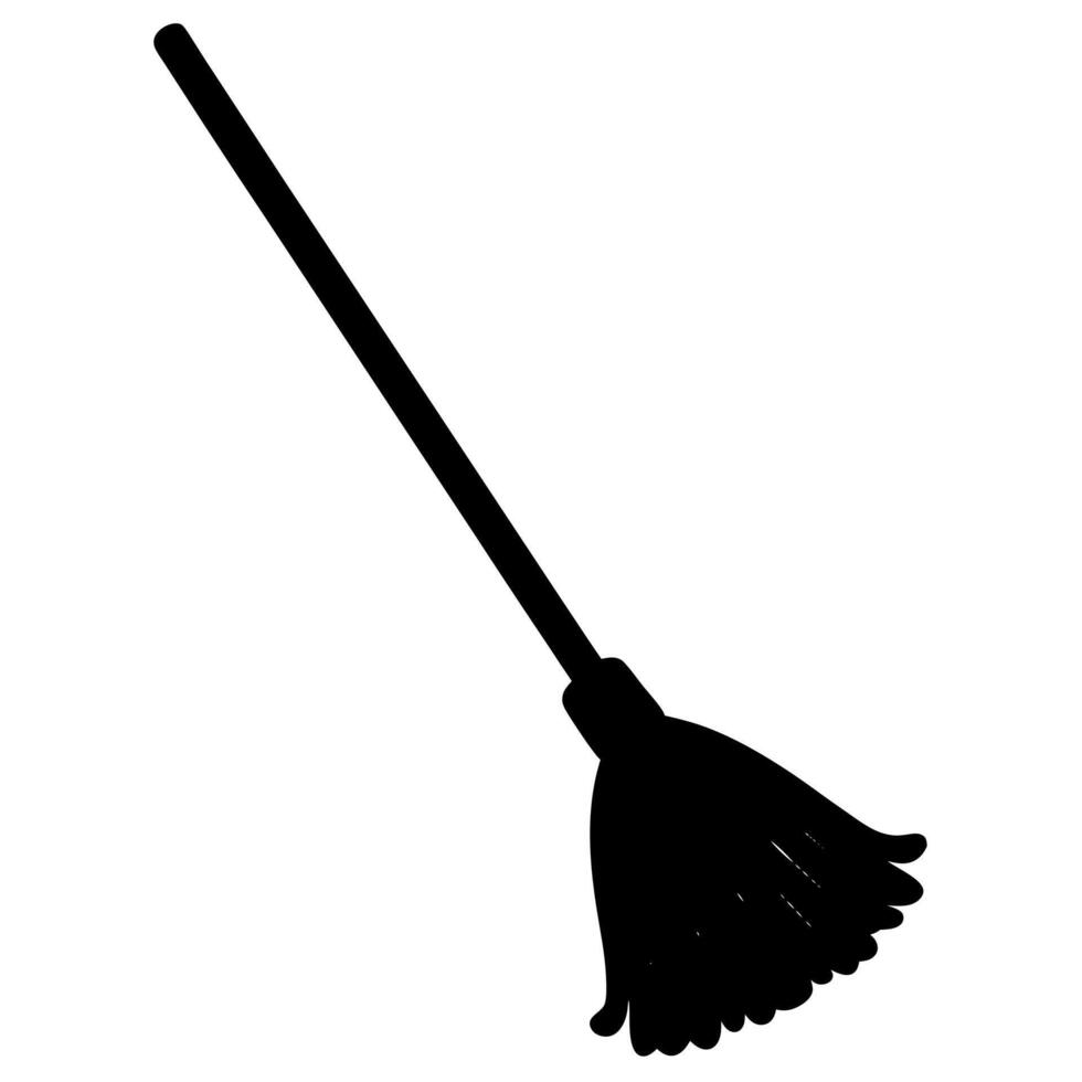 Mop silhouette illustration. vector