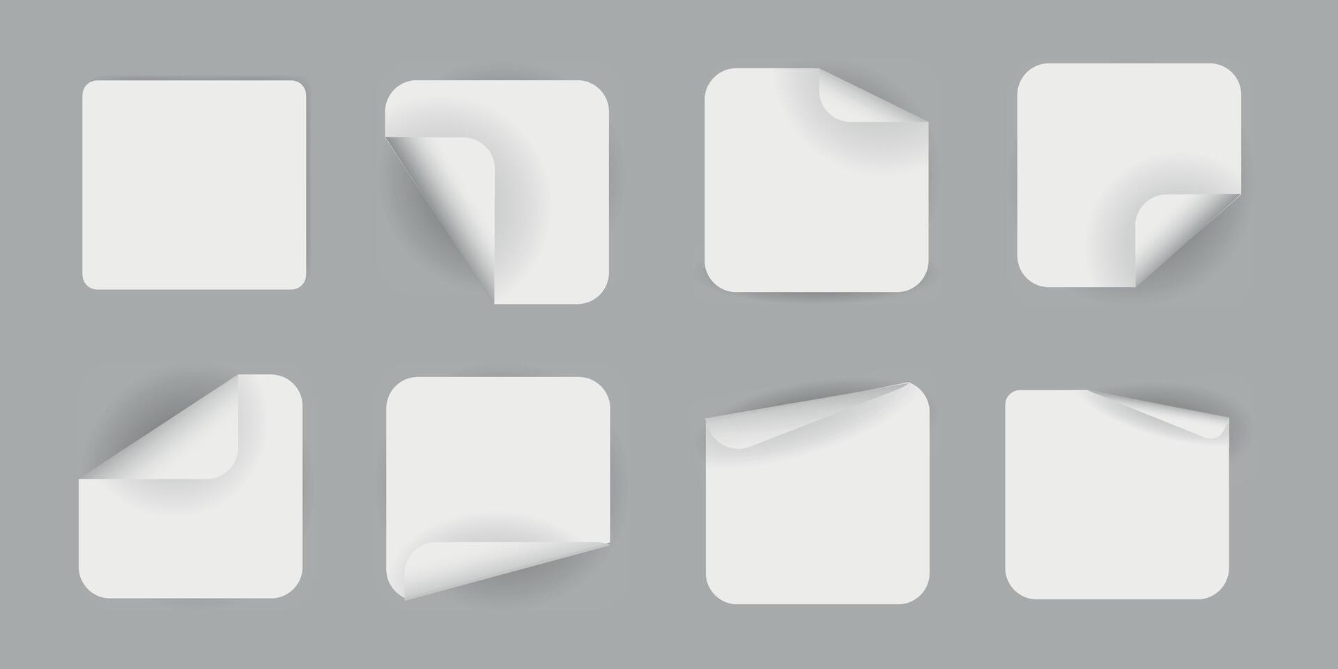 A comprehensive collection of Paper Corner Peel Templates tailored specifically for Design projects vector