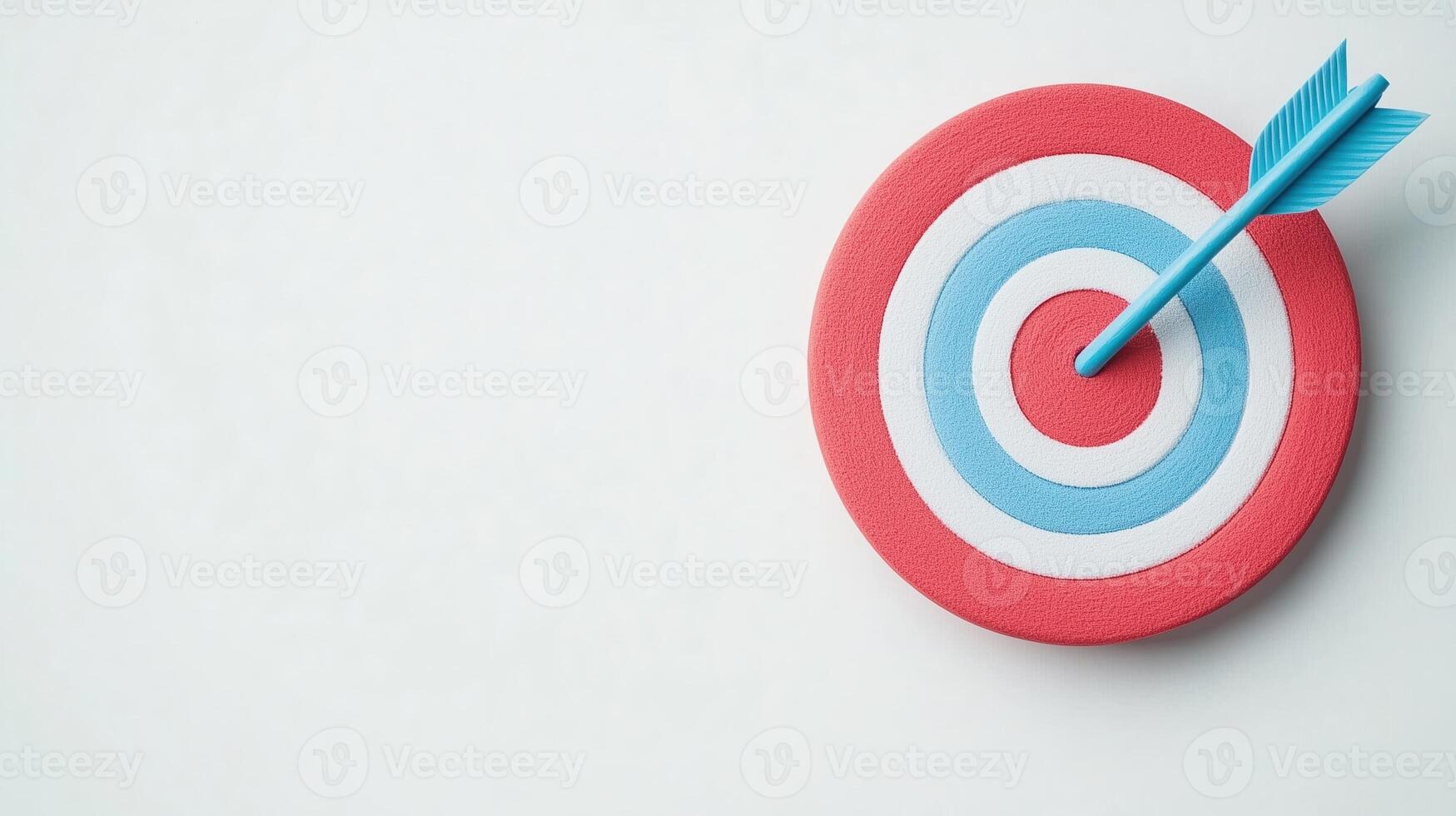 Bullseye Target With Arrow On White Background Depicting Accuracy And Precision Concept For Business And Marketing Strategies Symbolizing Success And Achievement In Professional Goals photo