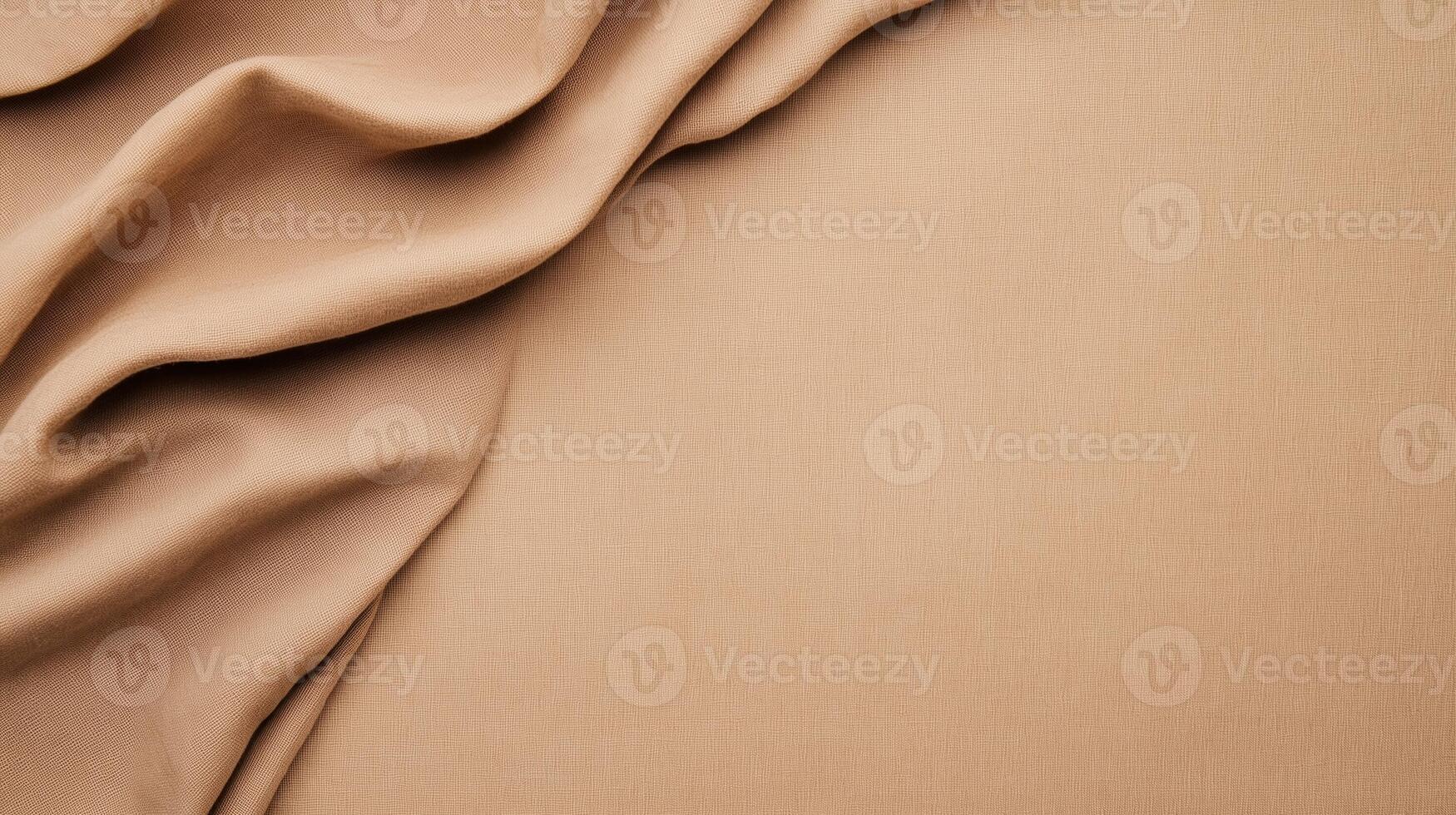 Elegant Beige Linen Fabric with Soft Wrinkles in Minimalist Style for Textiles and Fashion Design Featuring Natural Texture and Warm Neutral Tones Emphasizing Subtle Elegance and Simplicity photo