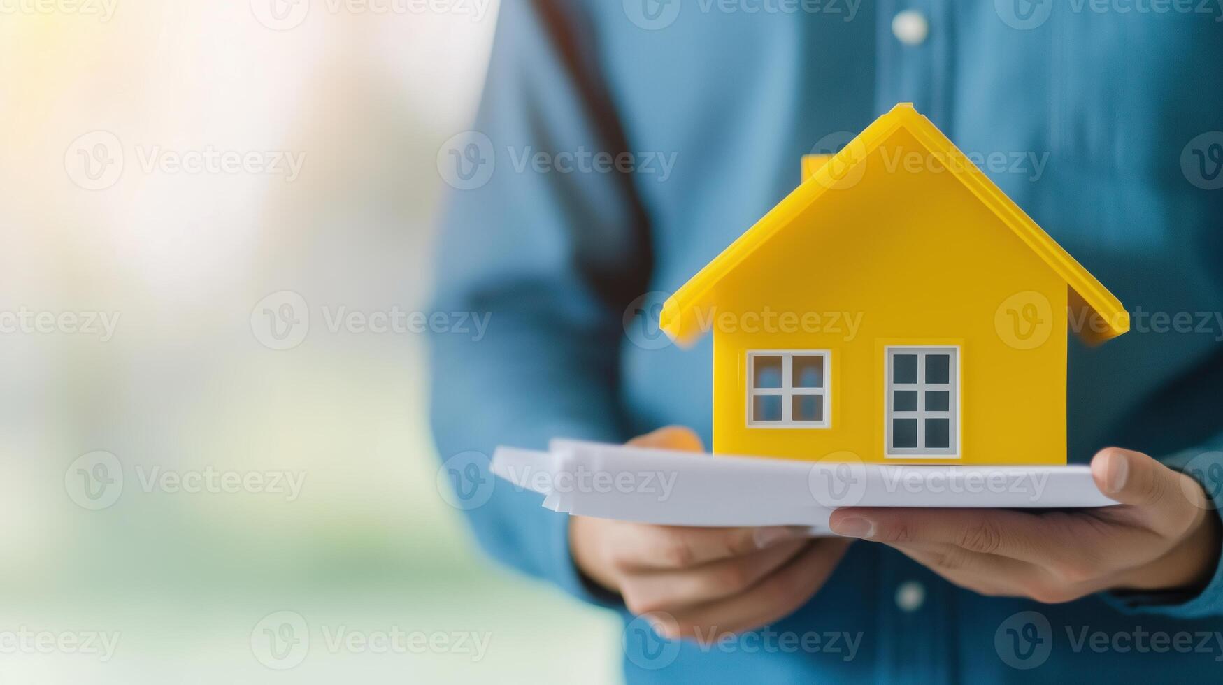 Business Professional Analyzing Blueprints with Digital Overlay Technology Highlighting Architecture and Innovation in Modern Design Practices for Construction and Engineering Projects photo