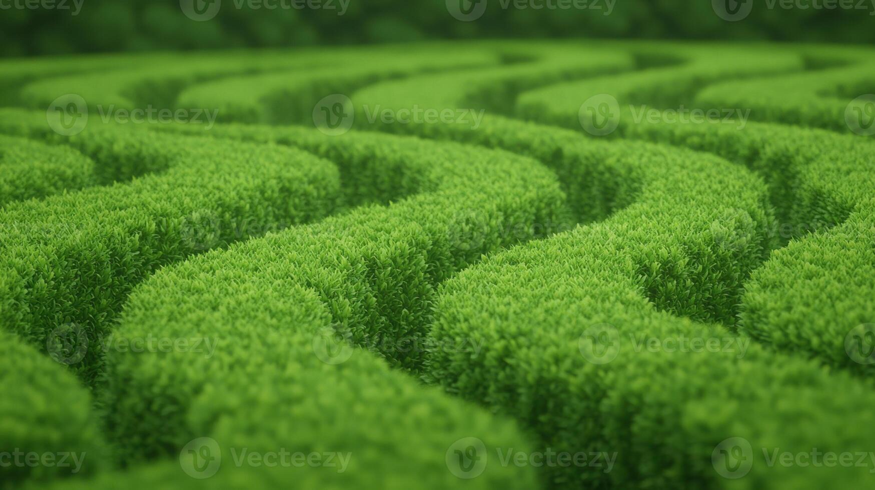 Enchanting Maze of Lush Green Hedges in an Uncharted Orchard Labyrinth Under a Beautiful Arc With a Captivating Green Screen Effect, Perfect for Peaceful Reflections and Nature-Inspired Designs photo