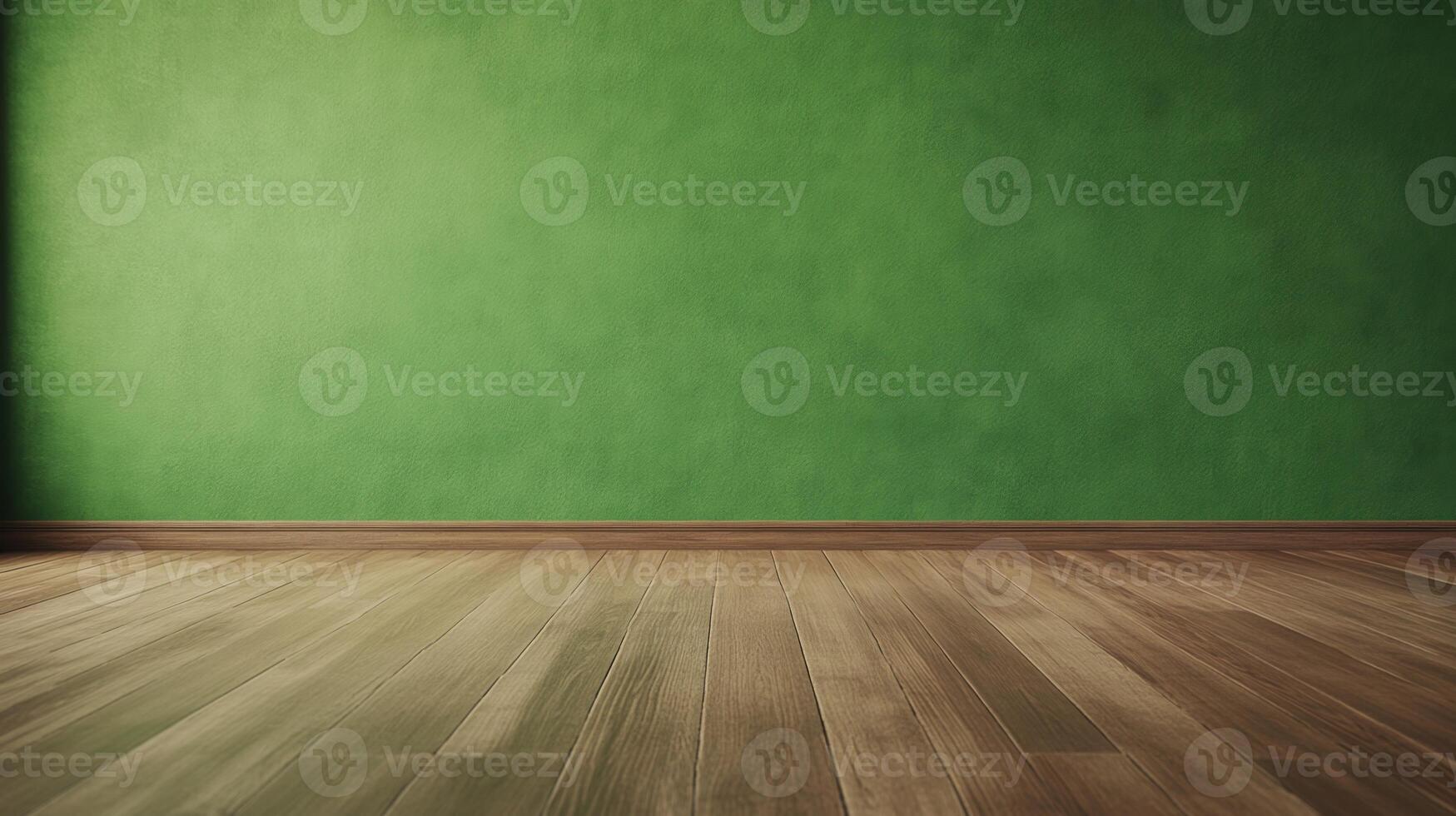 Green Screen Integrated into Martial Arts Dojo Wall Creating Modern Zen Aesthetic for Versatile Use in Design and Photography Settings Highlighting Minimalism with Natural Wooden Floor photo