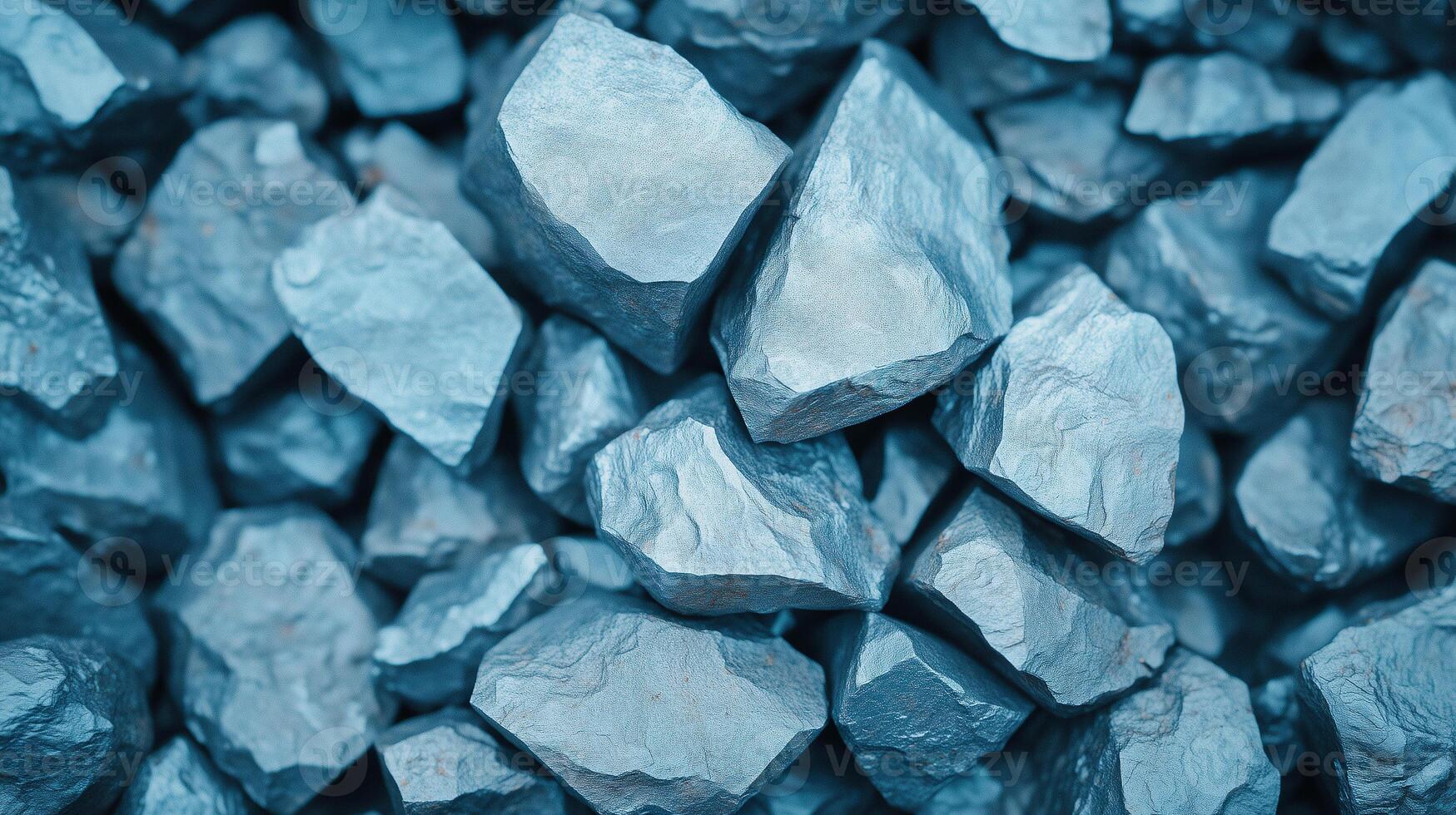 Metallic Blue Lithium Texture Featuring Raw Stones Perfect for Modern Industrial Themes and Innovative Design Concepts in Technology and Science, Highlighting Unique Patterns and Textures photo