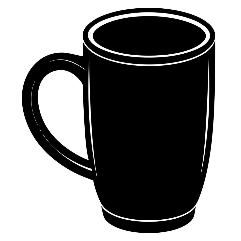 Mug silhouette illustration vector