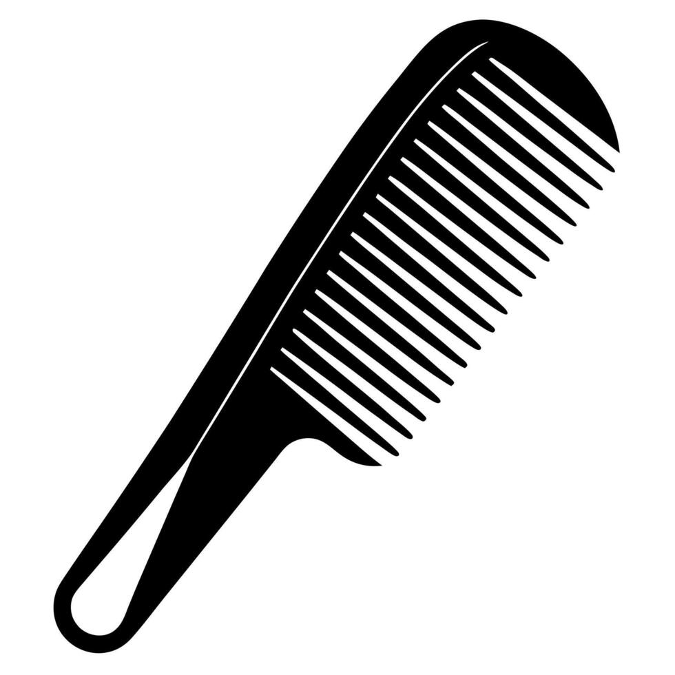 Hair comb silhouette vector