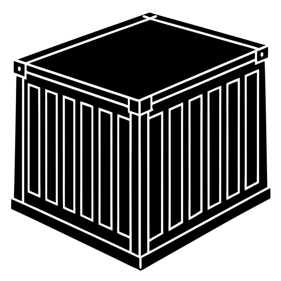 Storage container silhouette illustration vector