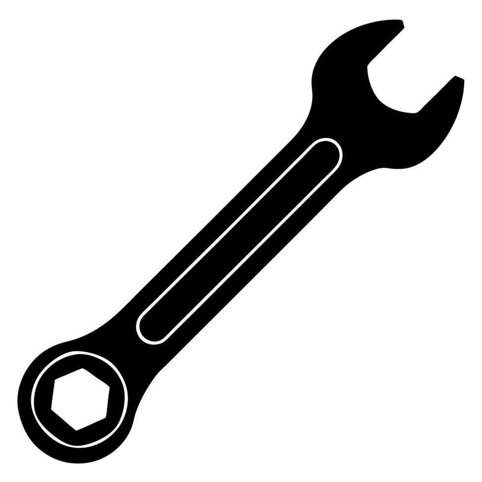 Wrench silhouette illustration vector