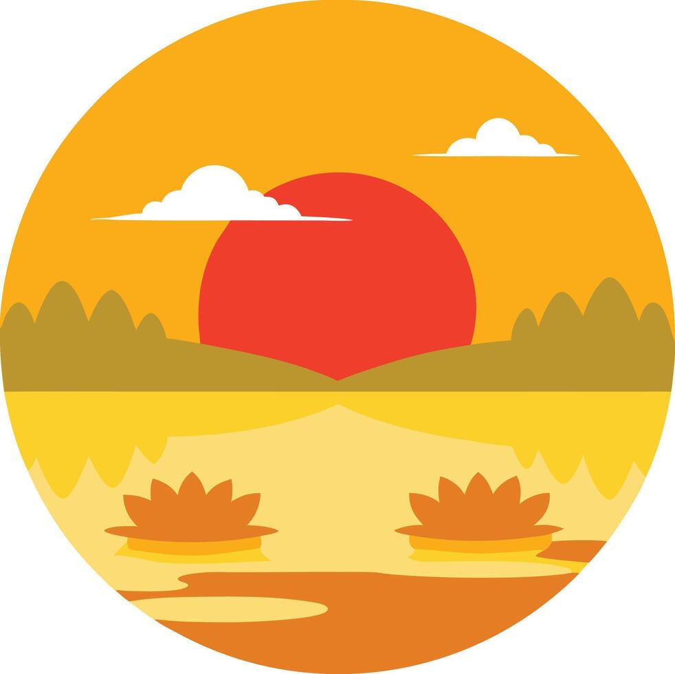 landscape with mountains and sea vector