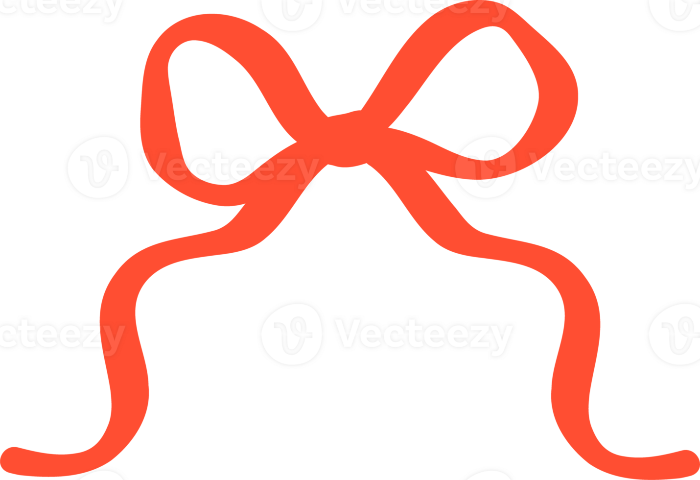 Coquette Retro Bow Wavy Ribbon Quirky Valentine Squiggle Flat Design png