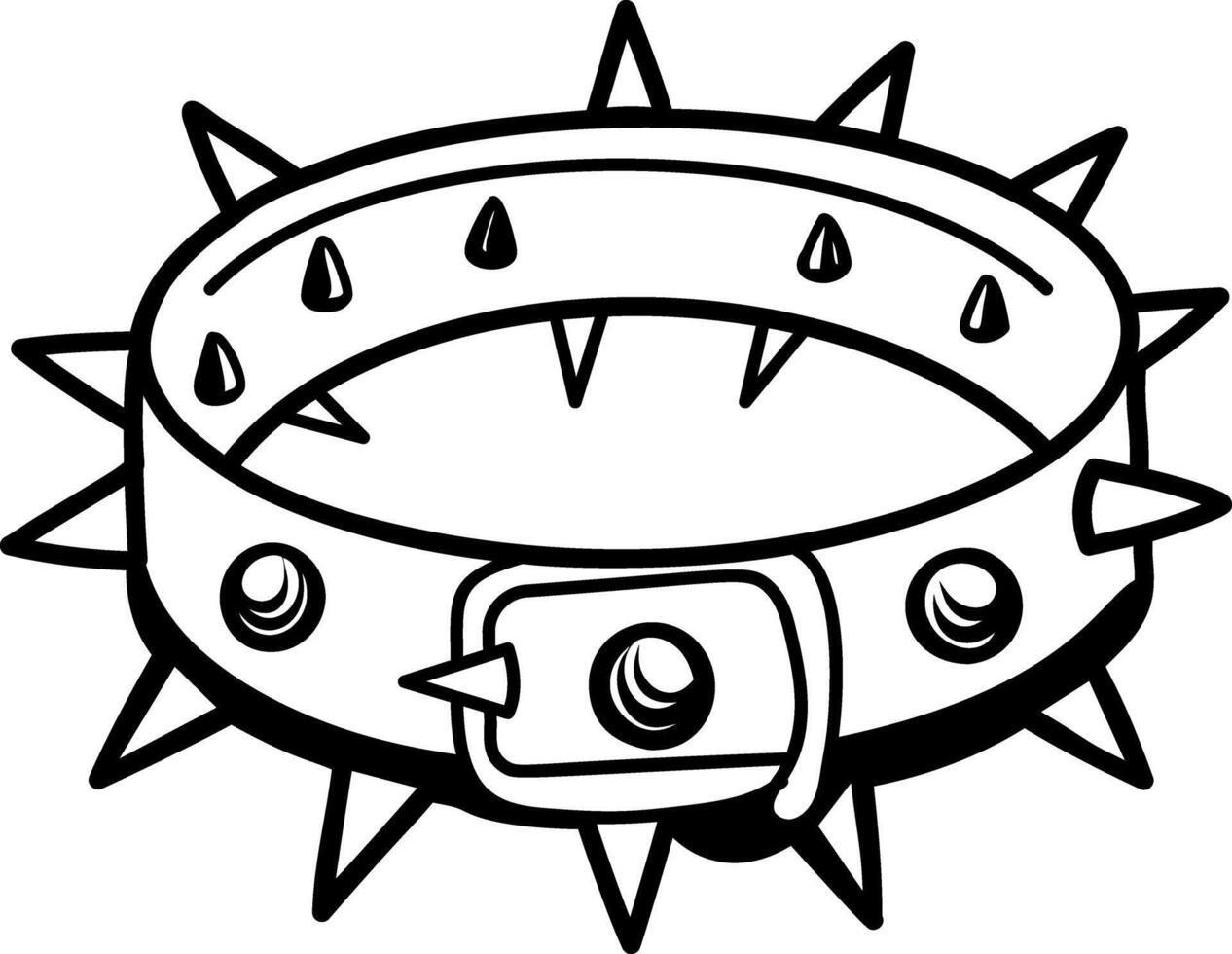 Punk bracelet icon in doodle style vector