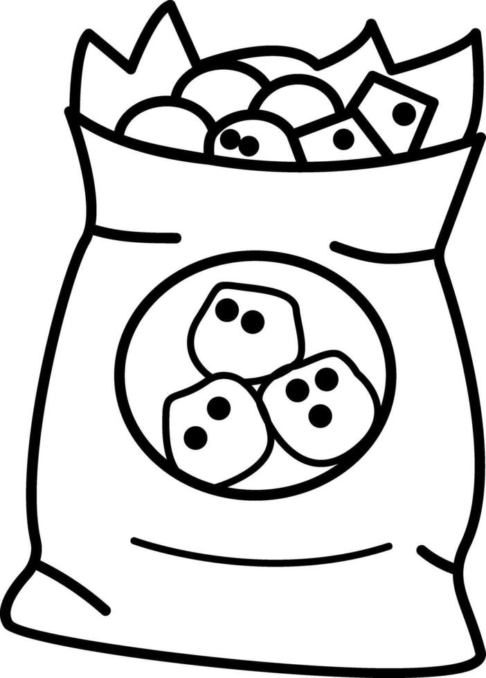A hand drawn icon of candy pouch vector