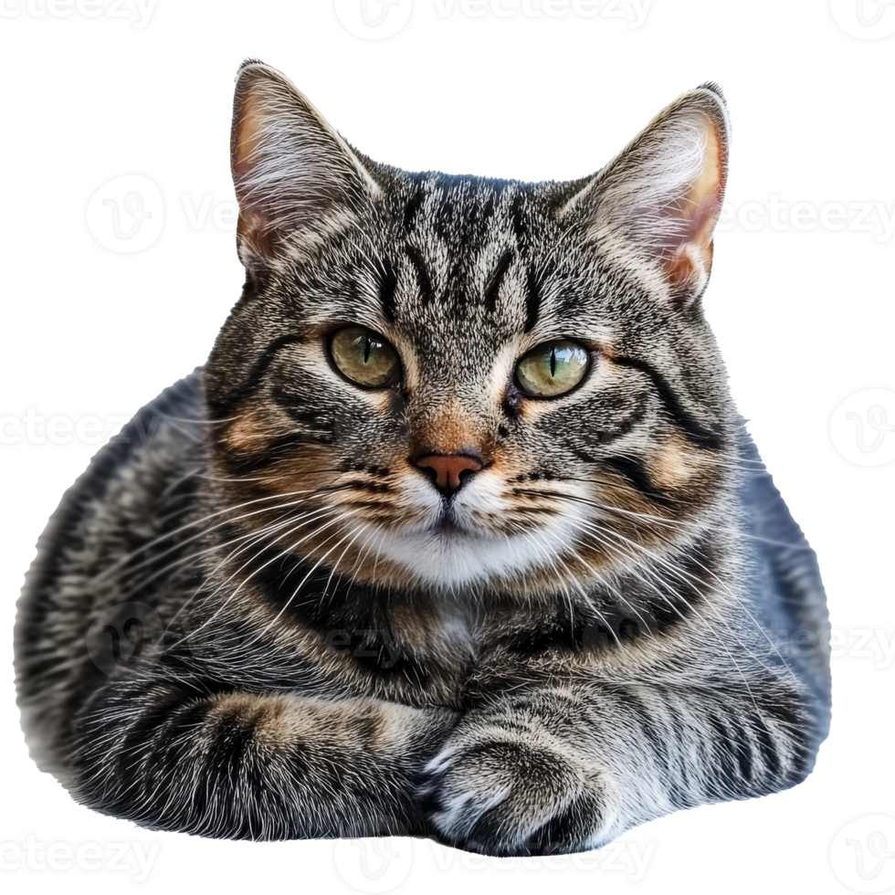 Cat resting comfortably at home in soft light png