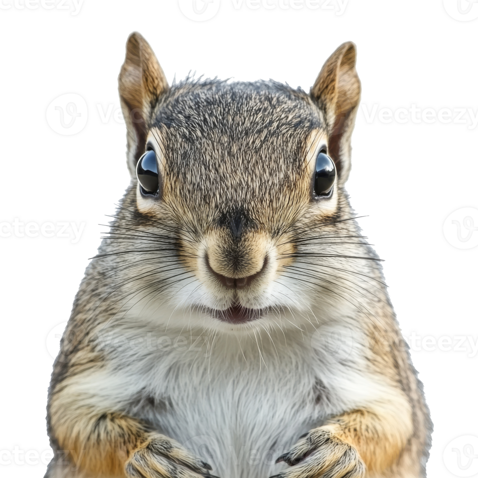 Squirrel with curious expression in bright light png