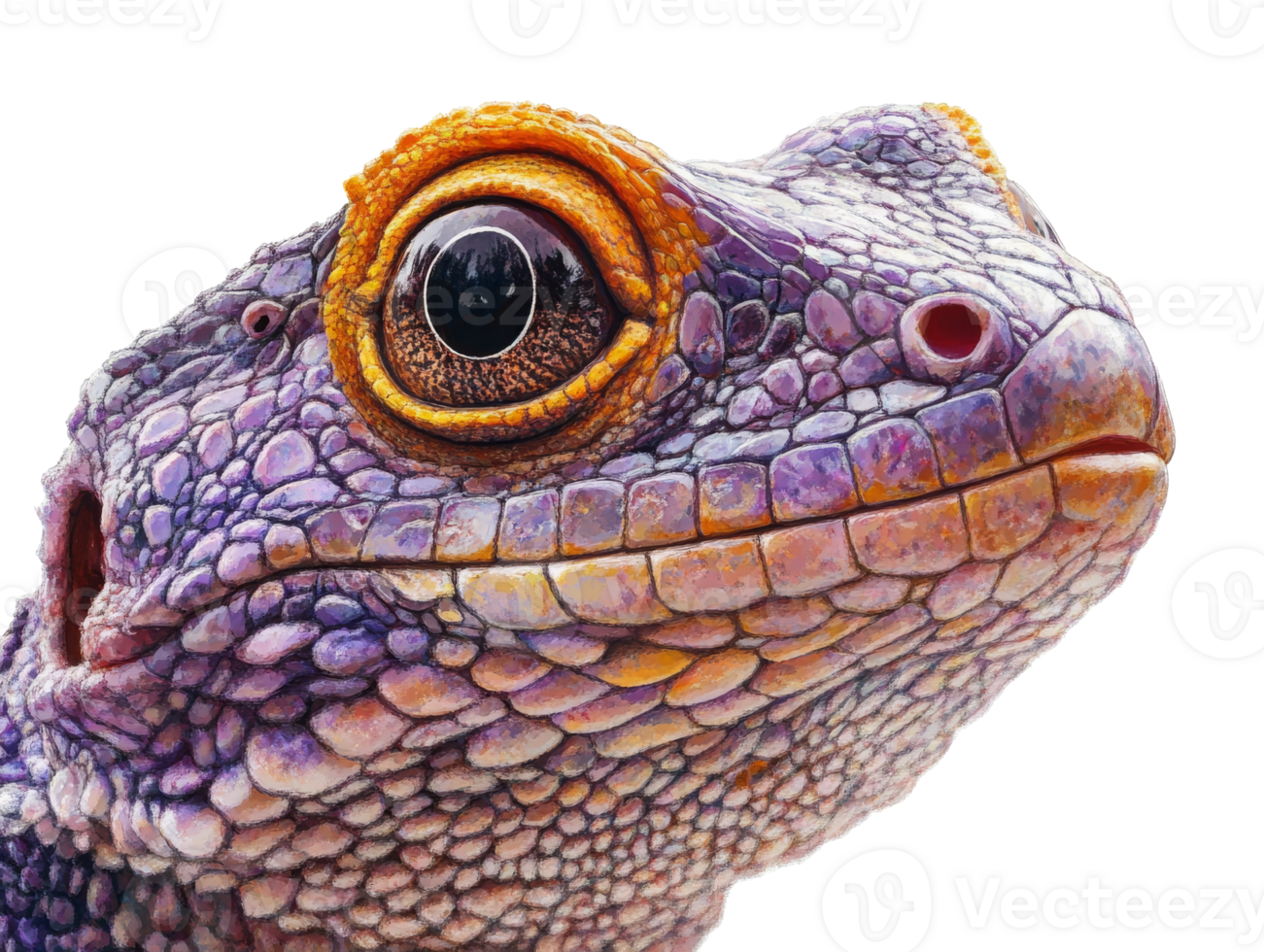 Colorful close up of a lizard in natural habitat png