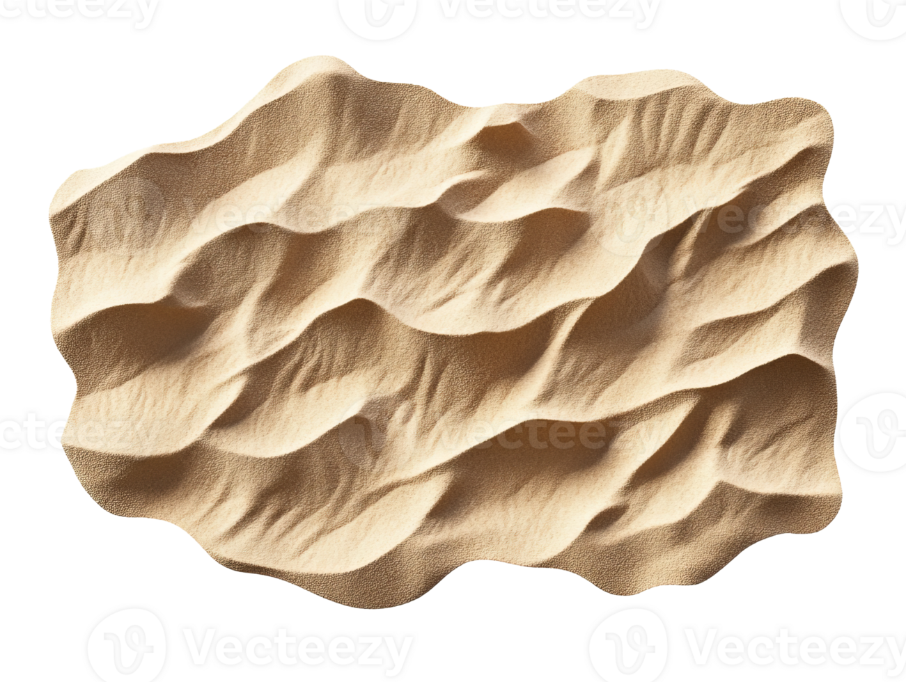 Detailed sand patterns formed by wind erosion png