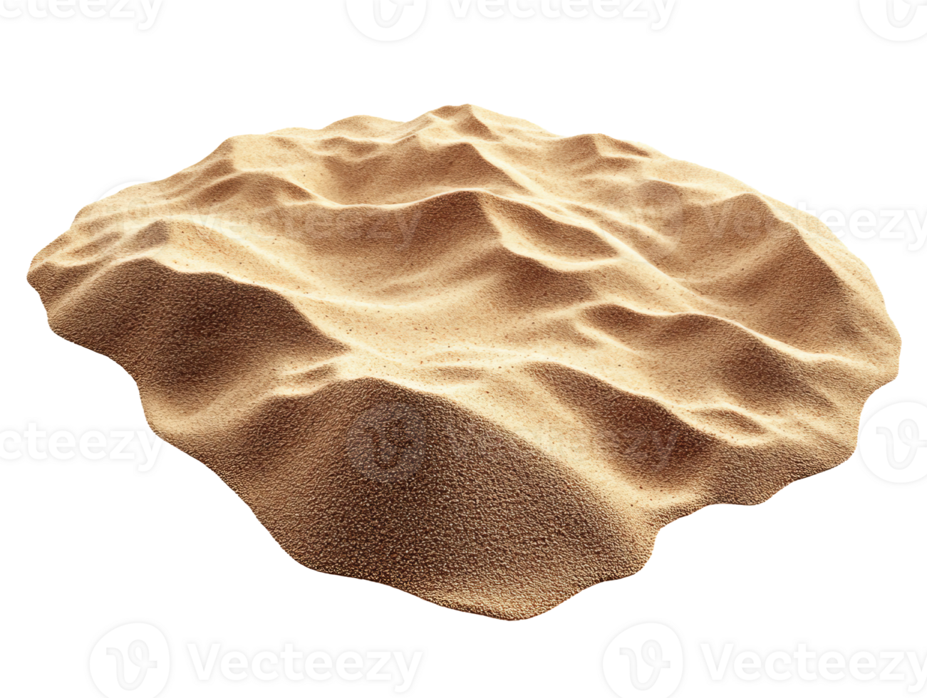 Sand formed into natural wave patterns in a pile png