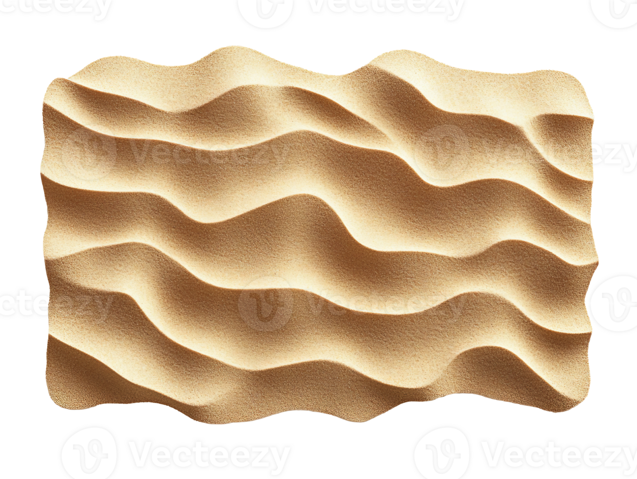 Desert sand with gentle waves and ripples png