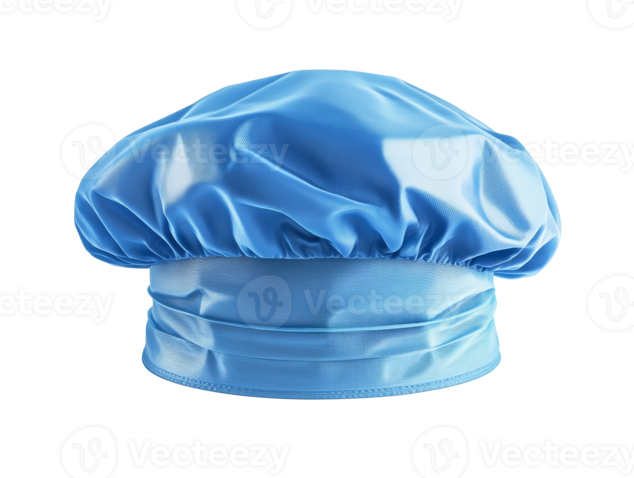 Chef hat in bright blue color for culinary use png