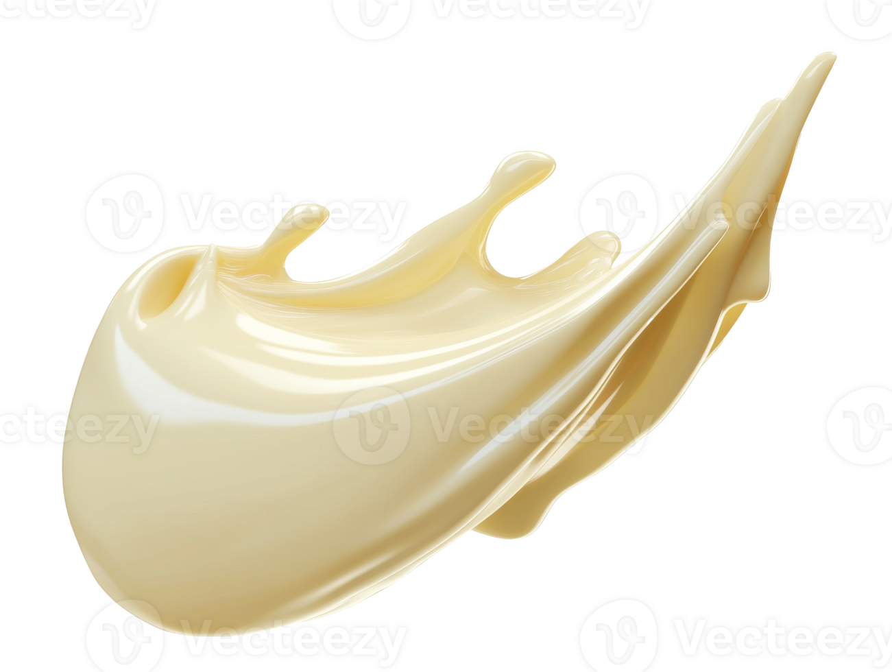 Creamy texture of melted substance in motion png