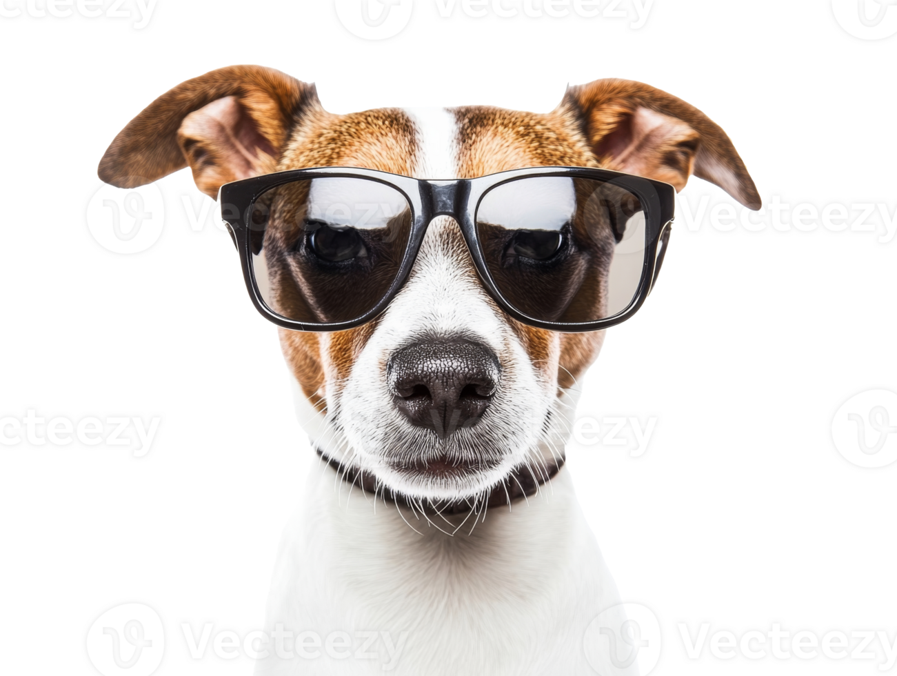 Dog wearing sunglasses looks stylish and cool png