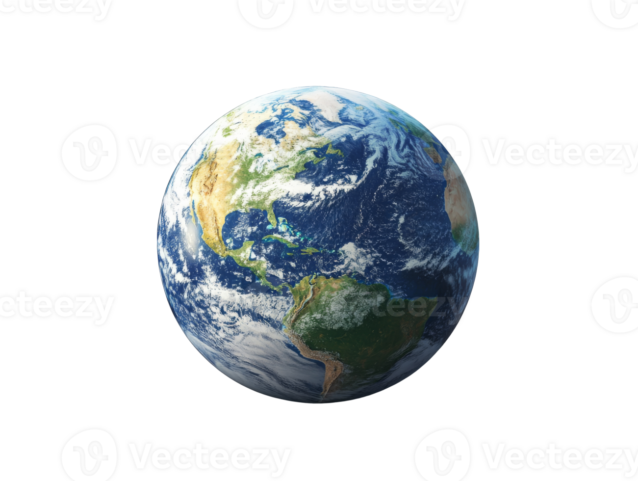 Planet Earth viewed from space with vibrant colors png