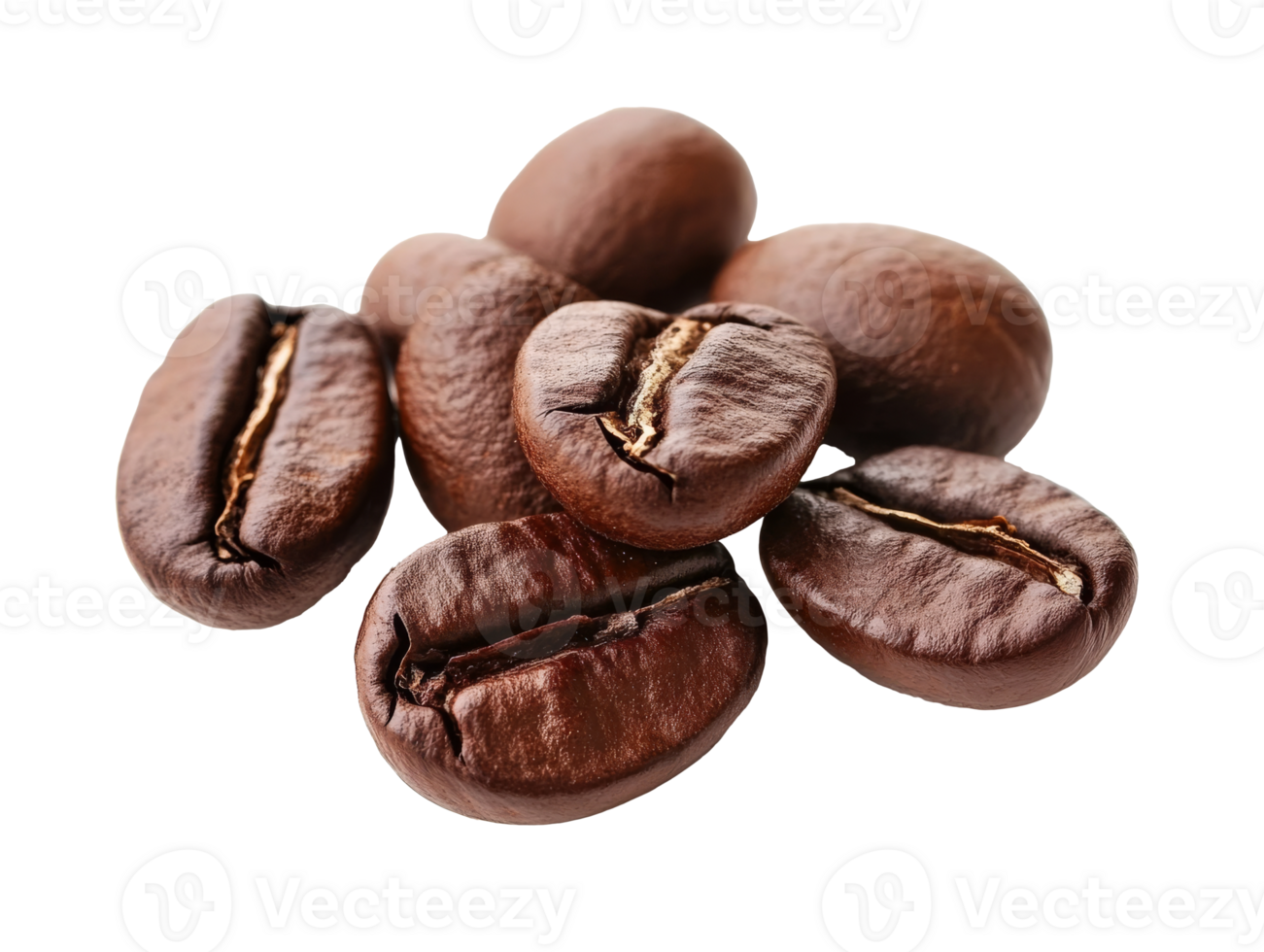 Coffee beans ready for brewing in a rustic kitchen png