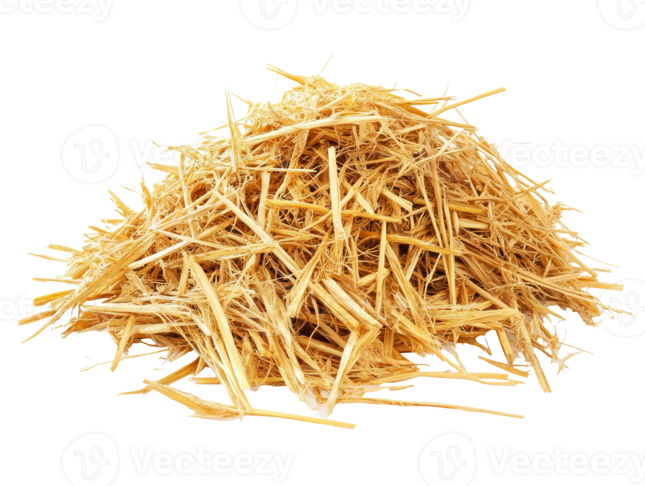 Pile of dried straw gathered from a farm png