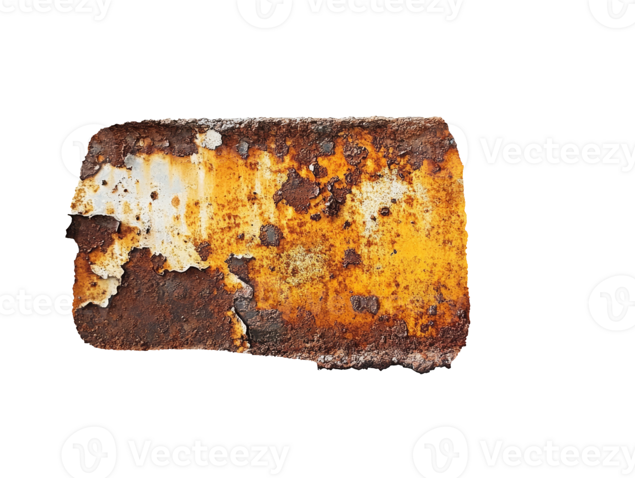 Rusty metal sheet with texture and colors png