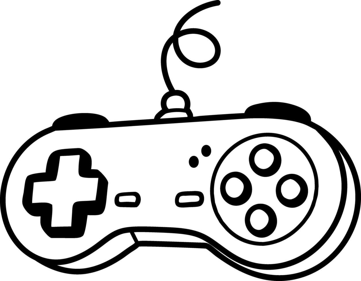 Joystick icon in drawing style vector