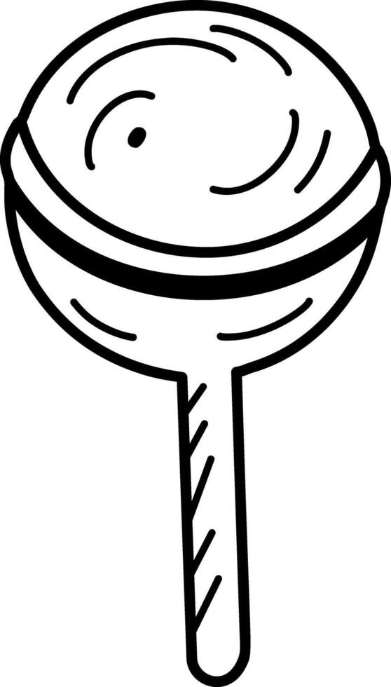 Sweet lollipop icon in doodle style vector