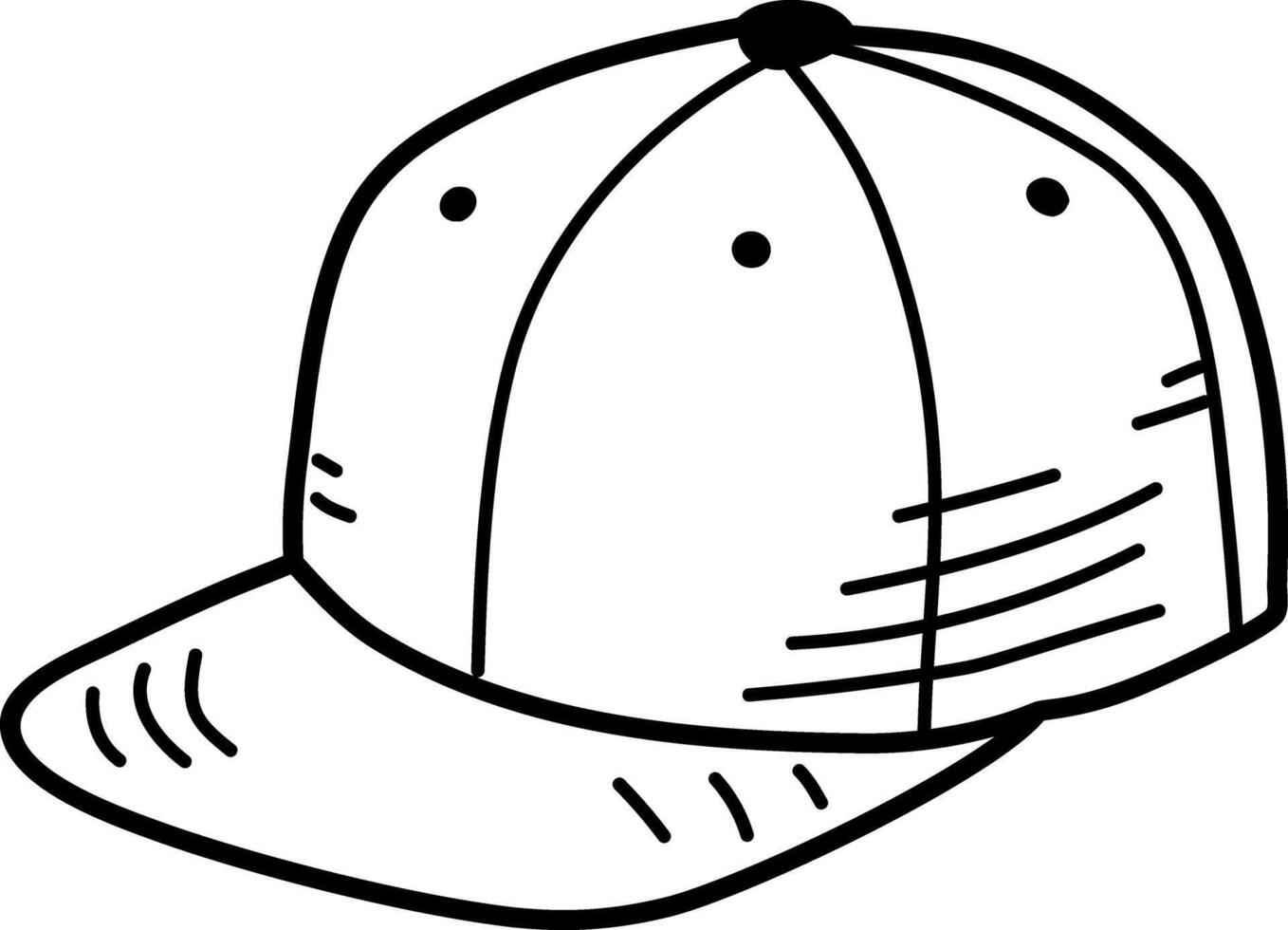 P cap icon in hand drawn style vector