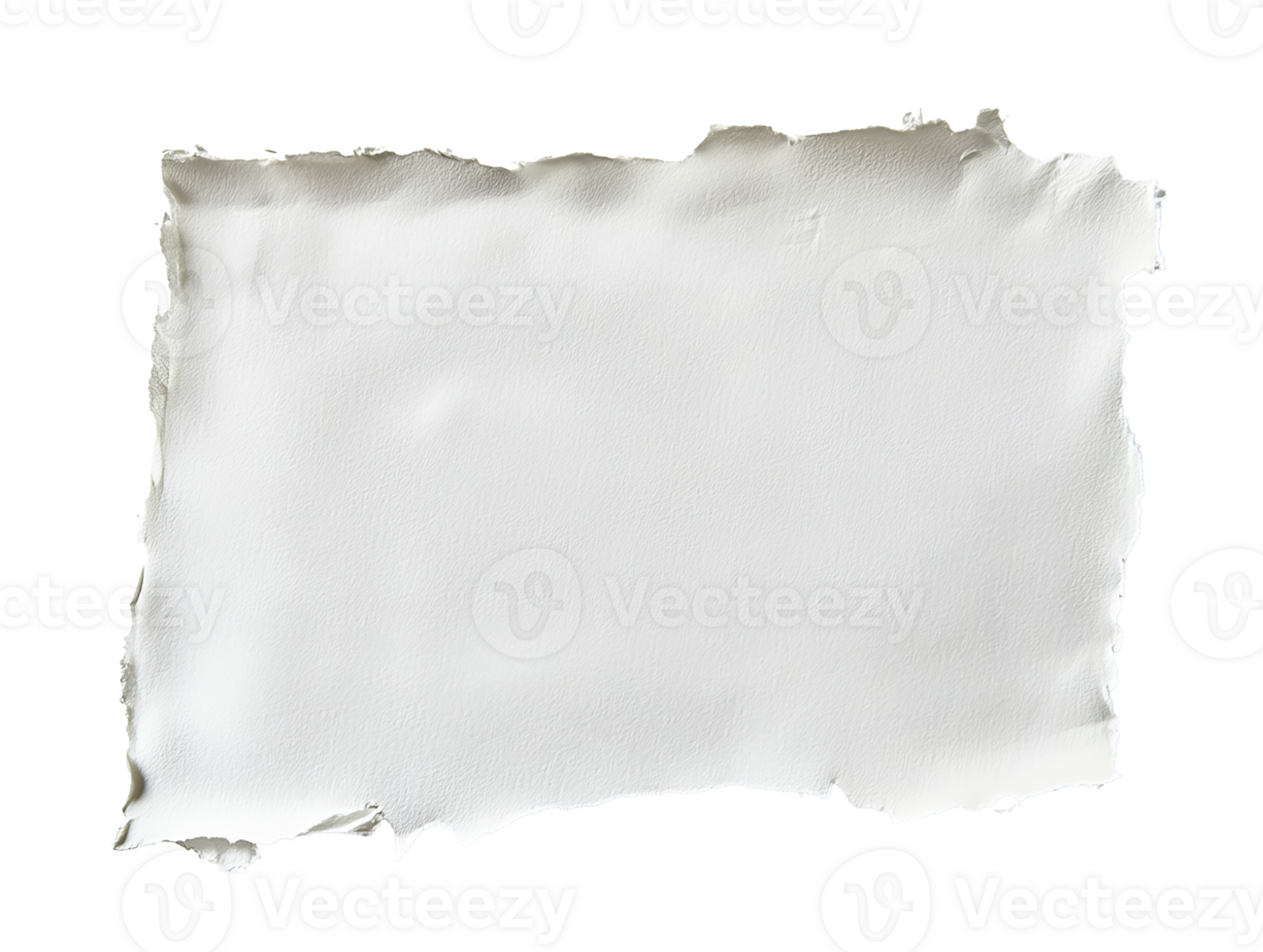 Blank paper with rough edges on a white background png