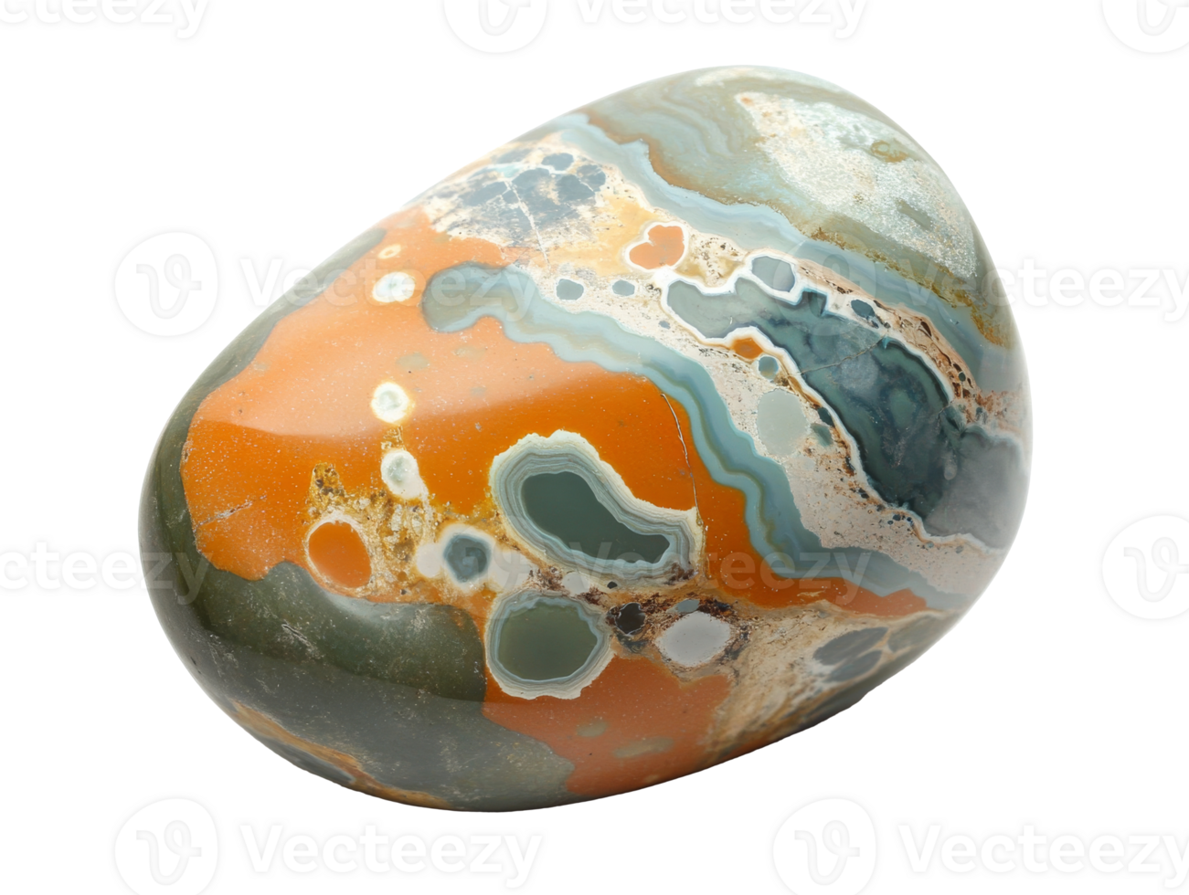 Patterned moss agate gemstone display png