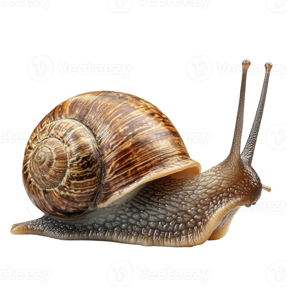 Snail moving slowly across a surface in nature png