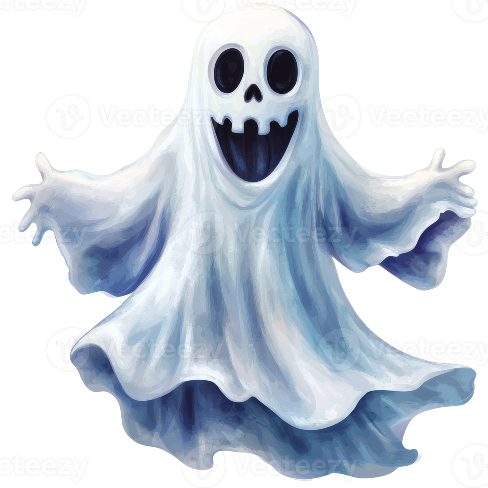 Happy ghost floating in the air png