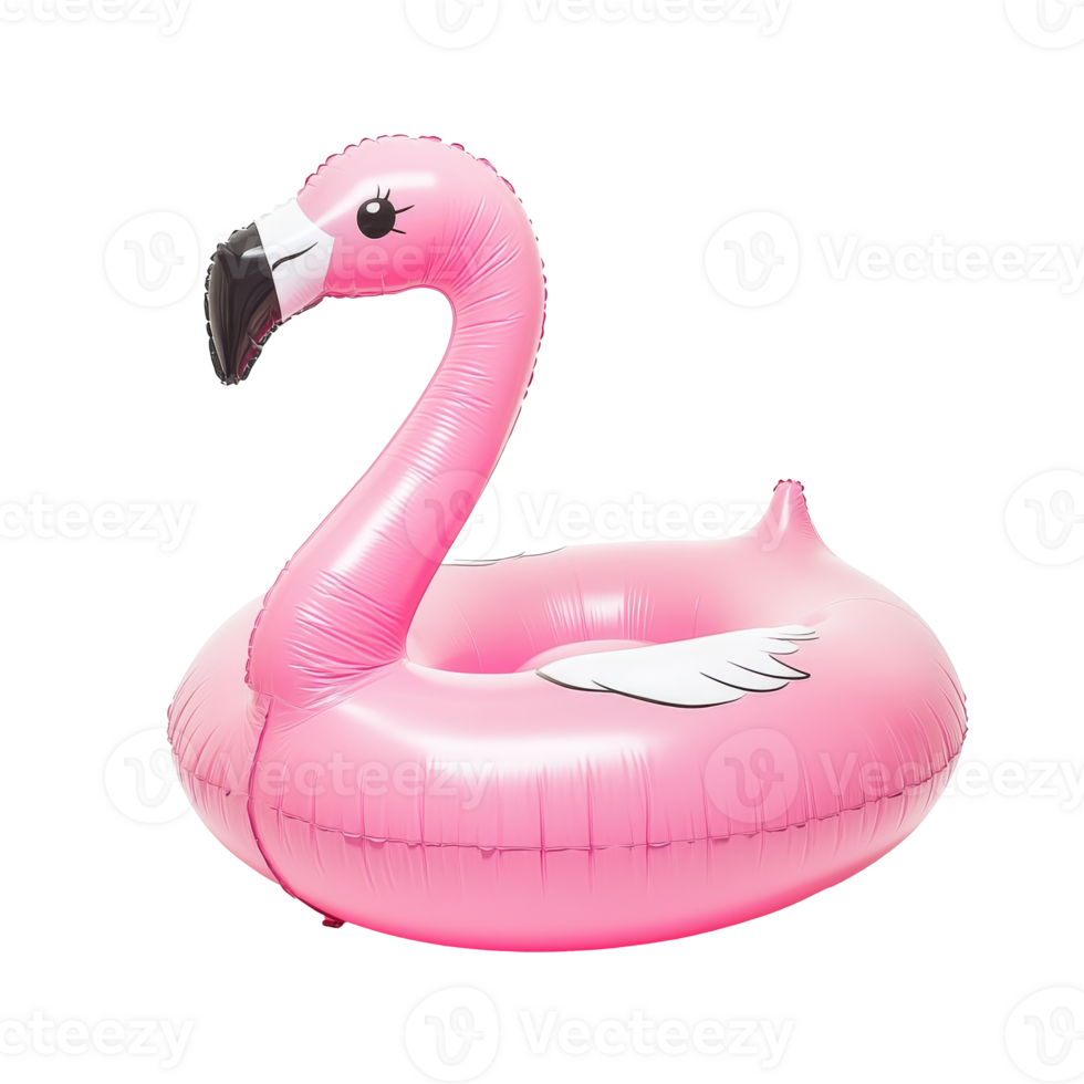 Colorful flamingo pool float for summer fun png