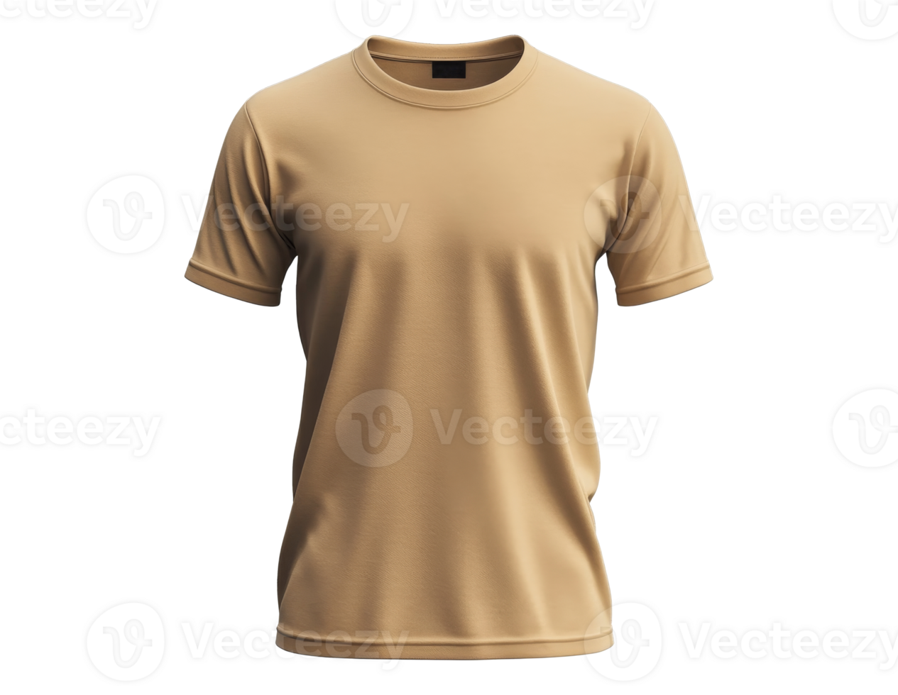 Casual beige t shirt displaying simple design png