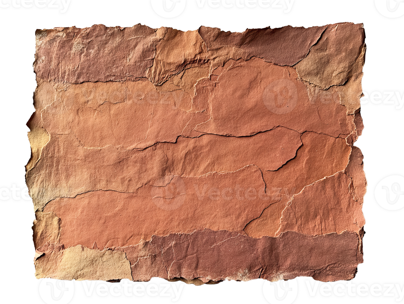 Eroded red rock with texture patterns png