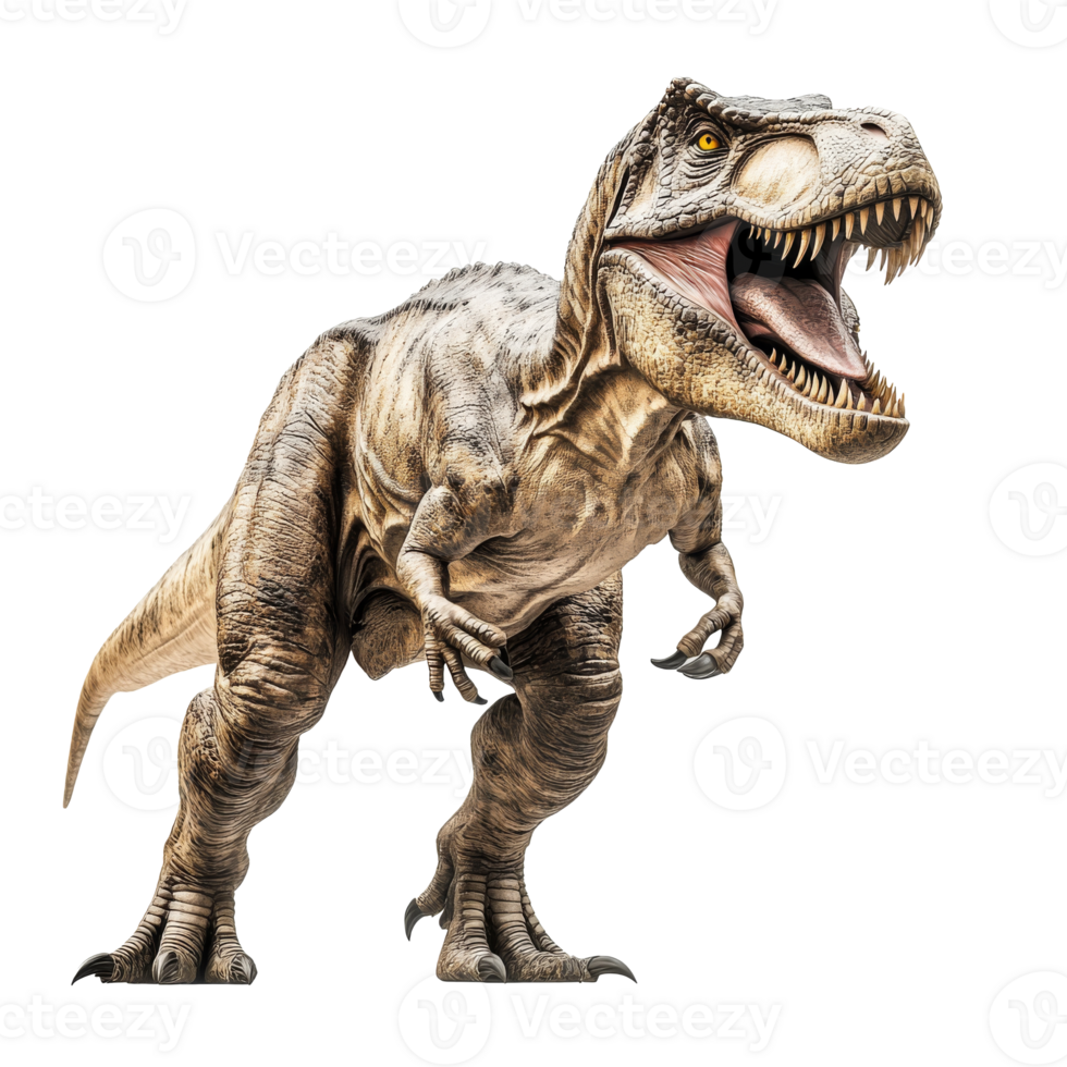 Dinosaur model in dynamic pose png