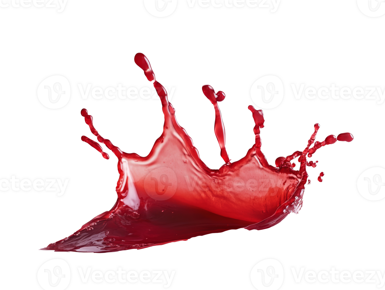 Red liquid splash creates dynamic visual effect png