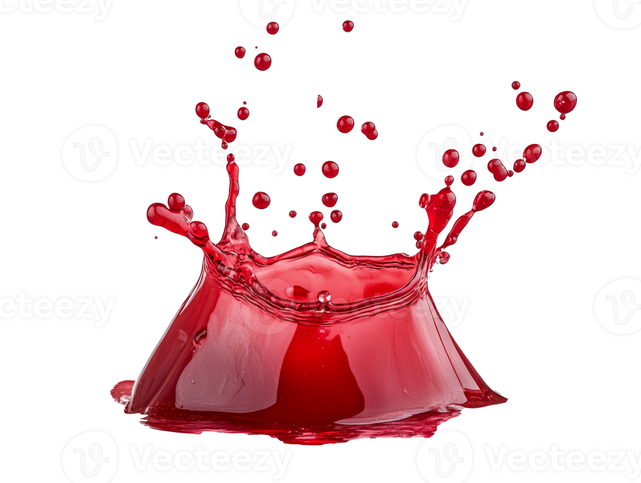 Red liquid splashing in dynamic formation png