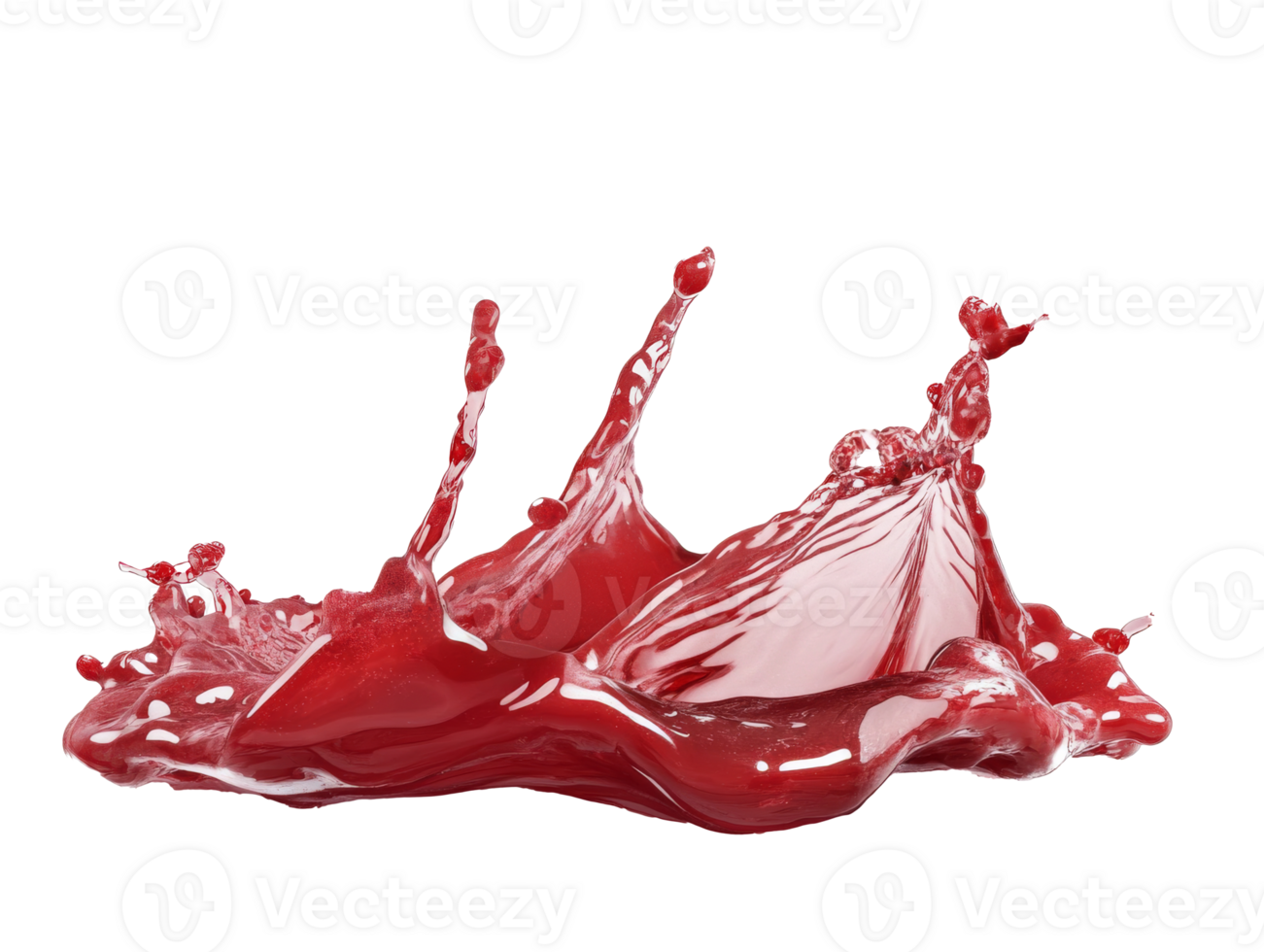 Red liquid splash captured in dynamic movement png