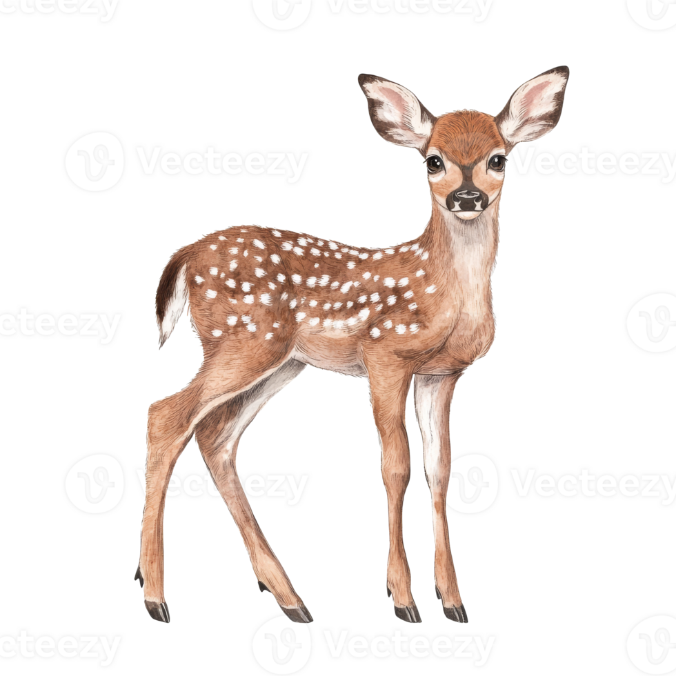 Young deer standing gracefully in a serene setting png